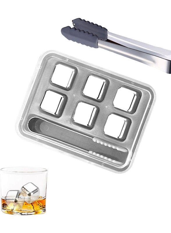 

Generic 15.6cm Chilling Drinks Reusable Stainless Steel Ice Cubes, Silver