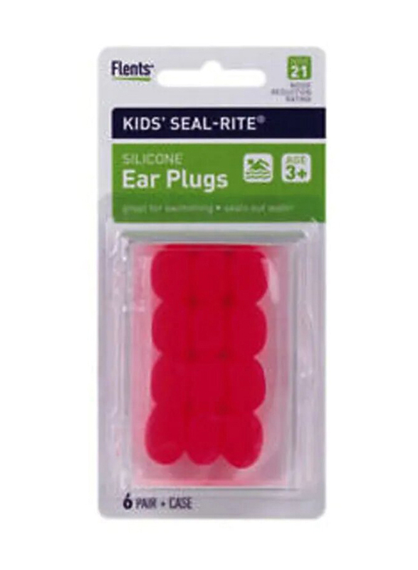 

Flents Silicone Swimming Ear Plugs for Kids, 12 Piece, Red