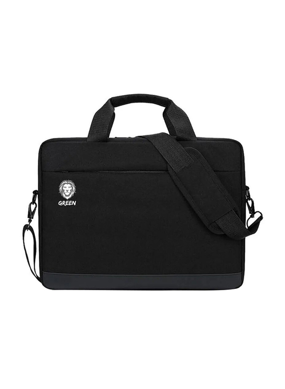 

Generic Green Pulito 15.6-inch Shockproof Slim Briefcase Laptop Bag, Black