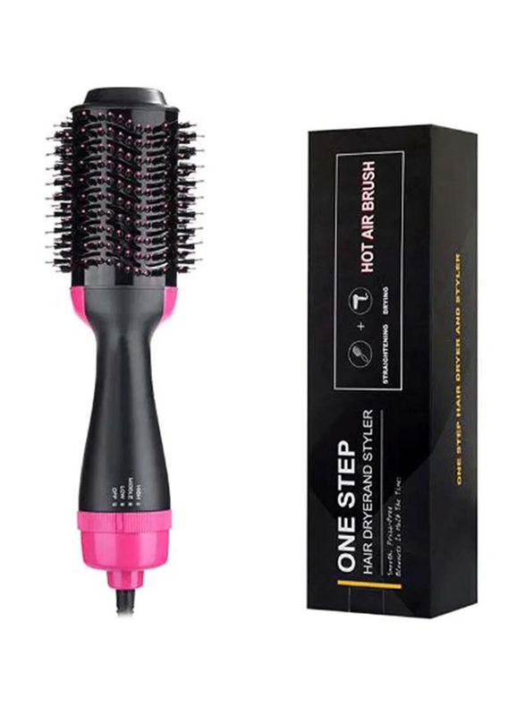 

Generic One Step Hair Dryer & Styler, Black/Pink