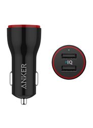 Anker PowerDrive 2 USB 2-Port Car Charger, 24W, A2310H11, Black