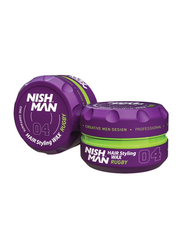 

Nish Man Rugby 04 Hair Styling Wax for All Hair Types, 150ml