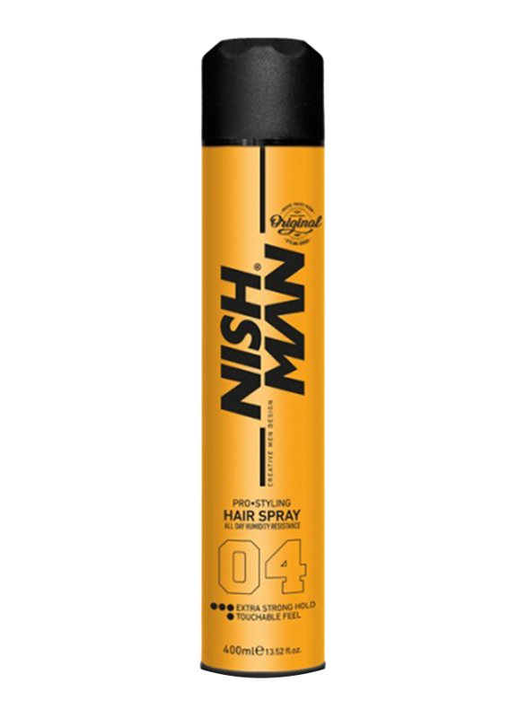

Nish Man Pro Styling Extra Strong Hold 04 Hair Spray for All Hair Types, 400ml
