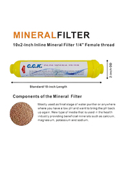 Inline Mineral Water Filter Cartridge for Raw Water, Yellow
