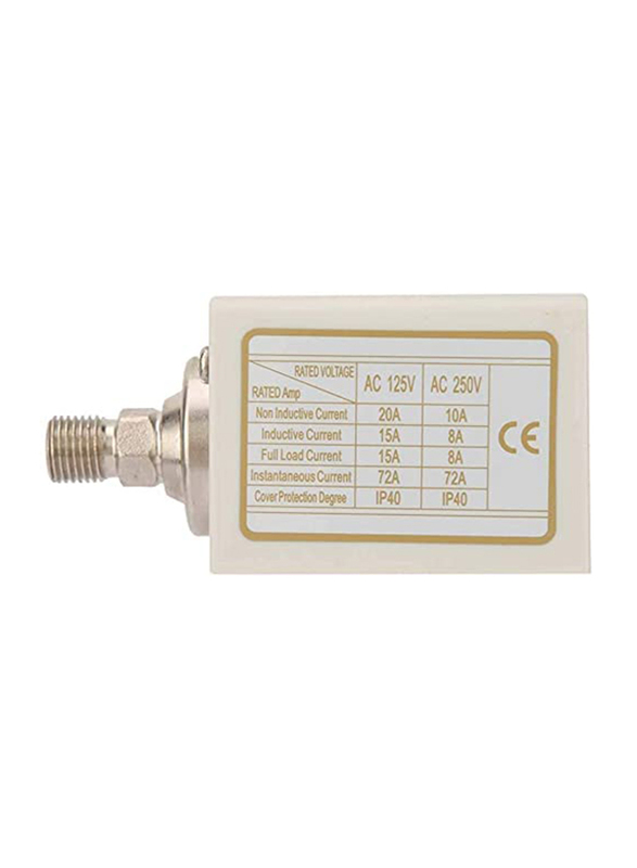 Ultra Tec Water Treatment LLC Anti-Corrosion Electronic Pressure Controller Air Compressor Pump Switch, White