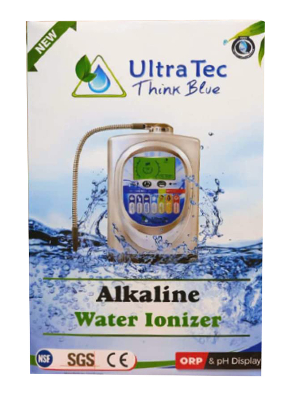 Ultra Tec Water Treatment LLC Alkaline Water Ionizer Filtration System, White/Silver