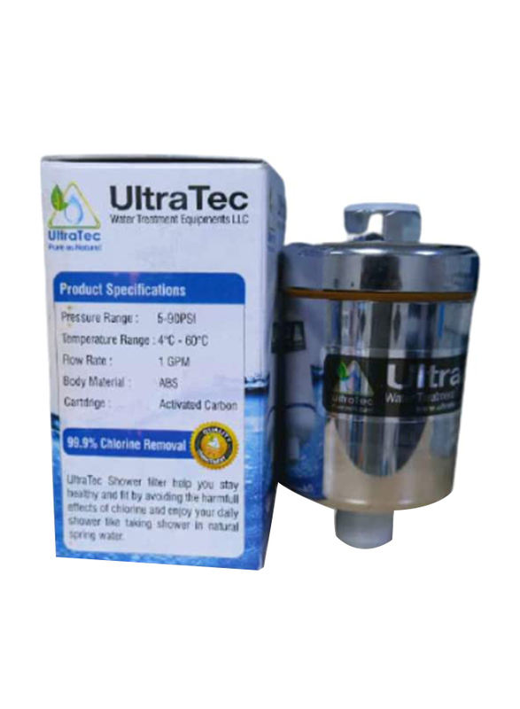 Ultra Tec Water Treatment LLC Anti Hair Fall Shower Replaceable Filter Cartridge, Silver