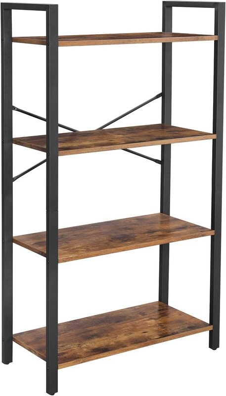 

Vasagle 4-Tier Bookcase, LLS60BX, Rustic Brown