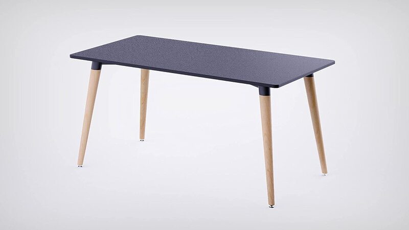 

Mahmayi Simple Modern Design Rectangular Table, Cenare-Table-160x80-BLK, Black