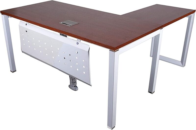 

Mahmayi Figura 72-14L Modern Workstation Table without Drawer, Apple Cherry