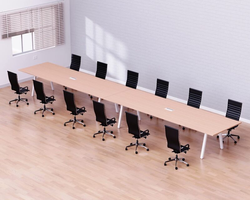 

Mahmayi Bentuk 12 Seater Conference Meeting Table, BK-13948-12S-OAK, Oak