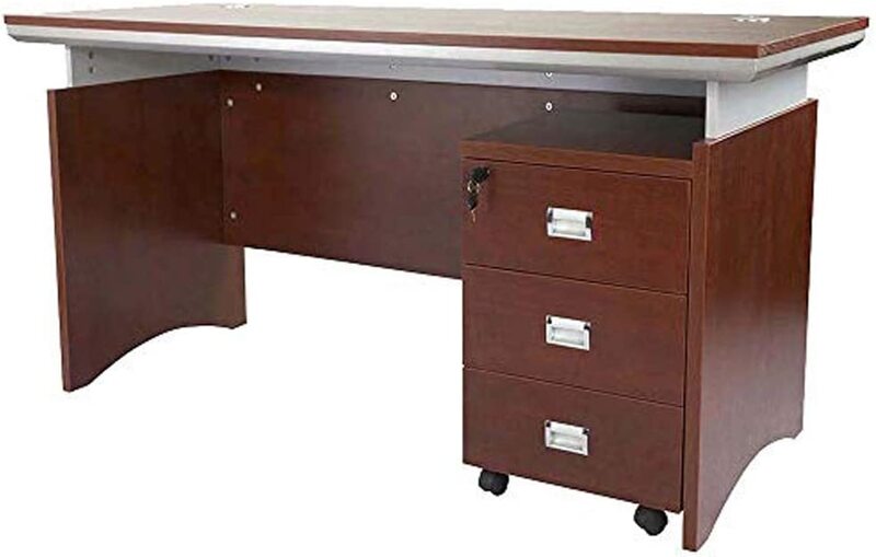 

Mahmayi Argent A12 Zelda Contemporary Office Desk, Dark Brown