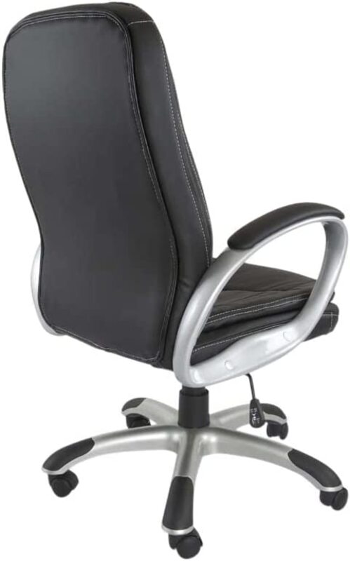 

Mahmayi Eve 0068 Executive PU Castor Wheel Chair with Extra Cushioning Low Back, Black