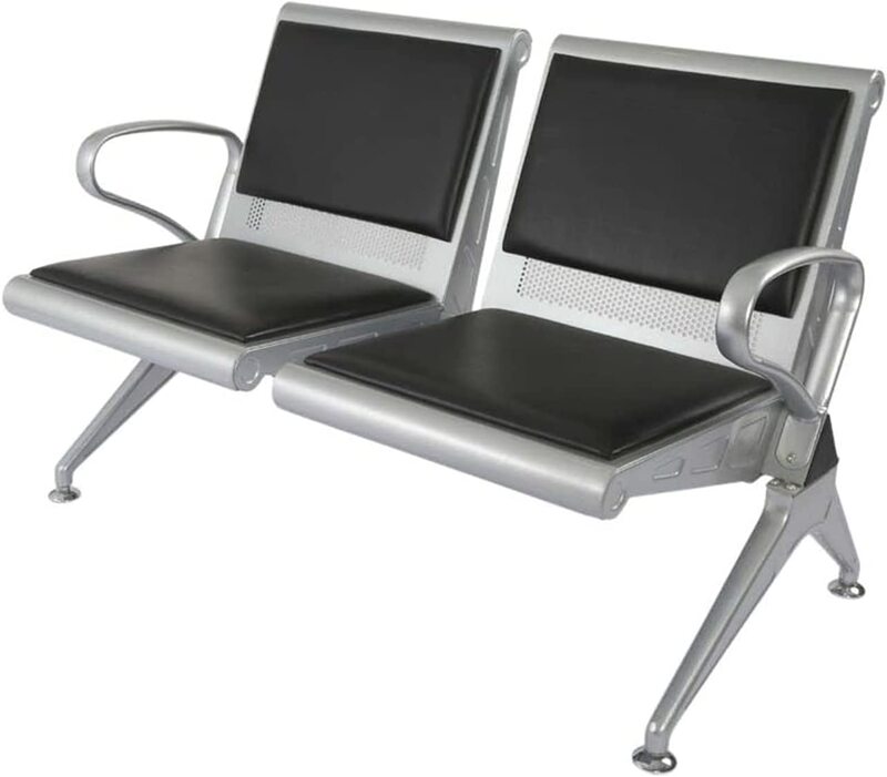 

Mahmayi Banco Hf Metal Modern and Comfortable Bench with Cushioned Seating and Mesh Back, Grey