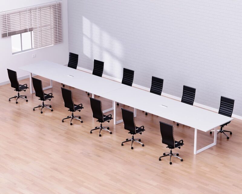 

Mahmayi Vorm 12 Seater Conference Meeting Table, VM-13648-12S-WHT, White