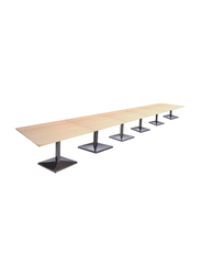 Mahmayi Barra 500PE-720 24 Seater Square Modular Bar Table, Oak Beige
