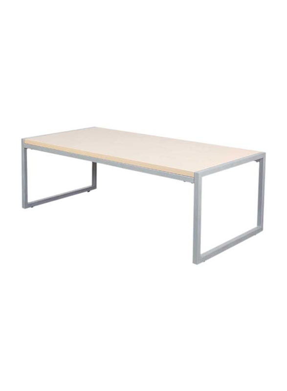 Mahmayi Melamine Cof-120 Coffee Table, White/Brown