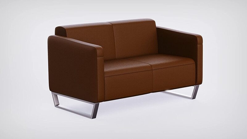 

Mahmayi 2850 Double Seater Casual Leather Sofa, Dark Brown