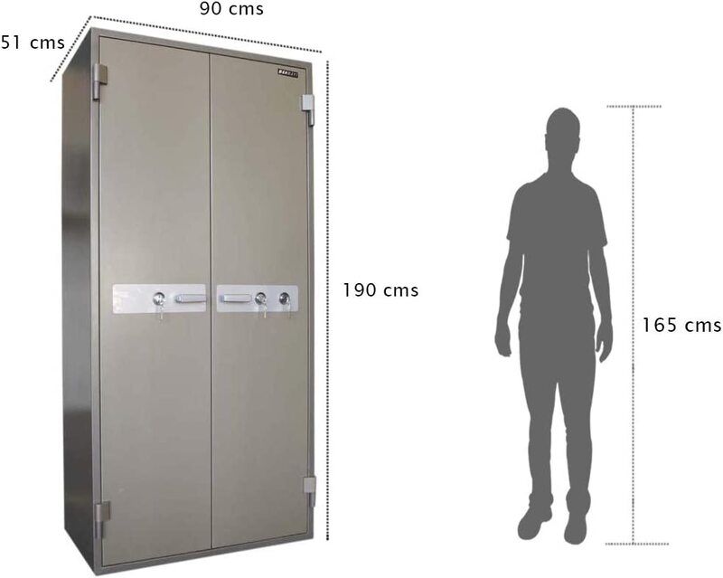 

Mahmayi Tijori Flame Retardant Cupboard, TSS36FLM, Grey