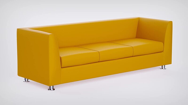 

Mahmayi 679 Three Seater PU Leather Sofa, Yellow