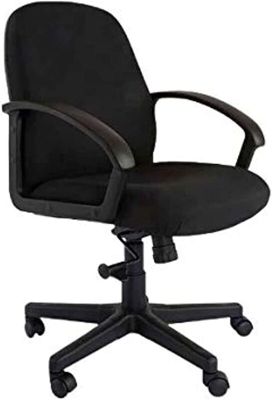 

Mahmayi Iris 587 Office Executive Superior Fabric Low Back Chair, Black