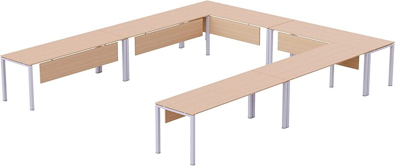 

Mahmayi Figura 12 Seater Stylish U-Shaped Conference-Meeting Table, Oak