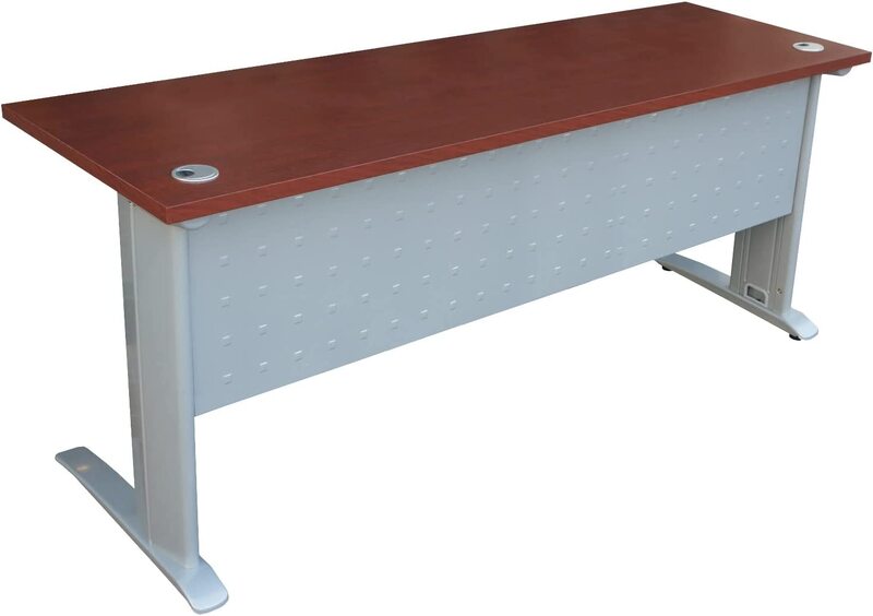 

Mahmayi Stazion Dobbel 1600R Modern and Stylish Office Desk, Brown/Grey