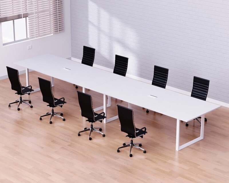 

Mahmayi Vorm 8 Seater Conference Meeting Table, VM-13636-8S-WHT, White