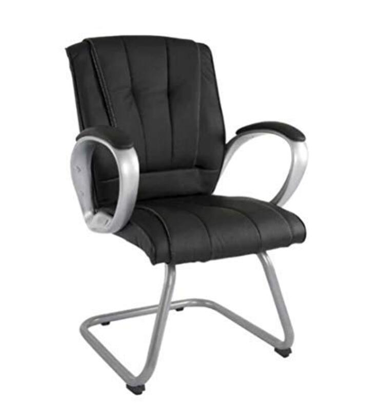 

Mahmayi Bruno 0078 Executive PU Office Visitors Chair with Nylon Base, Black