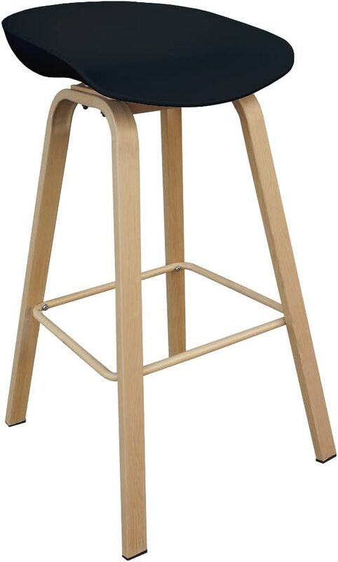 

Mahmayi Style Seat Height Bar Stool, Black