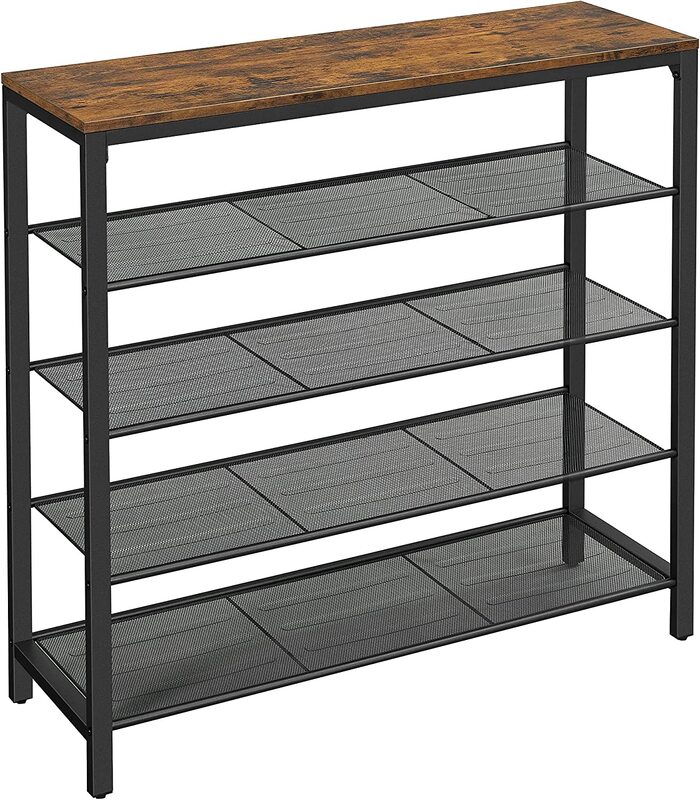 

Vasagle 5-Tier Shoe Rack & Organizer, ULBS15BX, Rustic Brown/Black