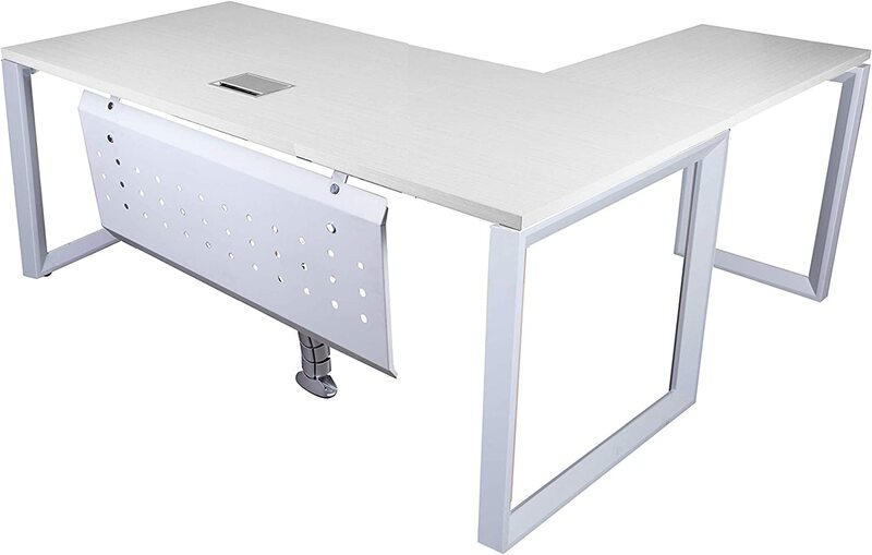 

Mahmayi Vorm 136-18L Modern Workstation Table, White