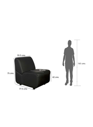 Mahmayi Coco Seater Soft Custom Sofa, Single Seater, Black