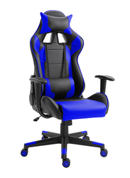 Mahmayi C599 Adjustable PU Leather Gaming Chair, No Footrest, Blue/Black