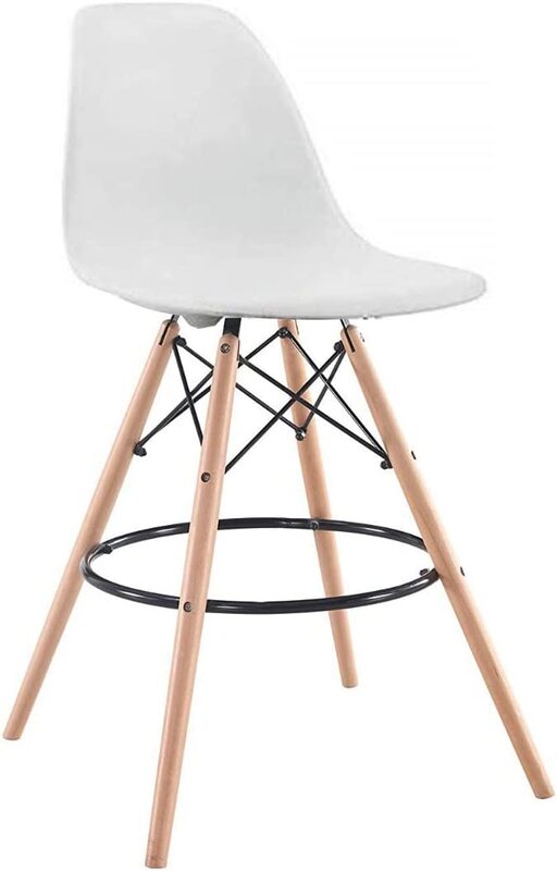 

Mahmayi Modern Home Bar Stool, Eames White