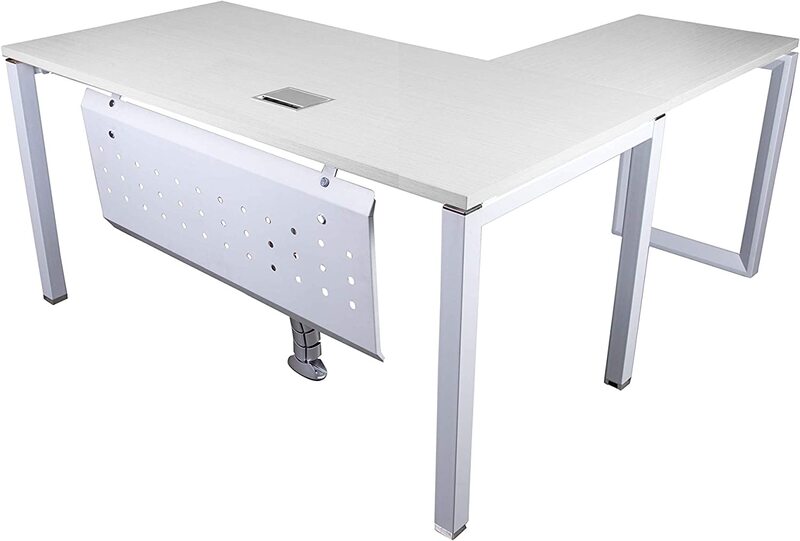 

Mahmayi Figura 72-16L Modern Workstation Table without Drawer, White