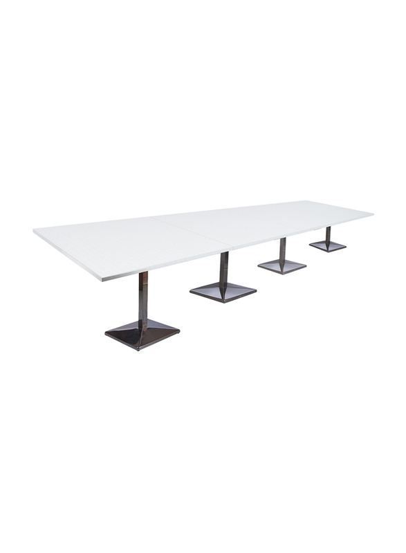 Mahmayi Barra 500PE-480 16 Seater Square Modular Bar Table, White
