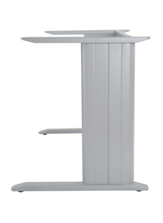 Mahmayi Stazion 1010 Frame and Leg Tough Metal Table Frame with Square Embossed Front Panel and Aluminium Built, White