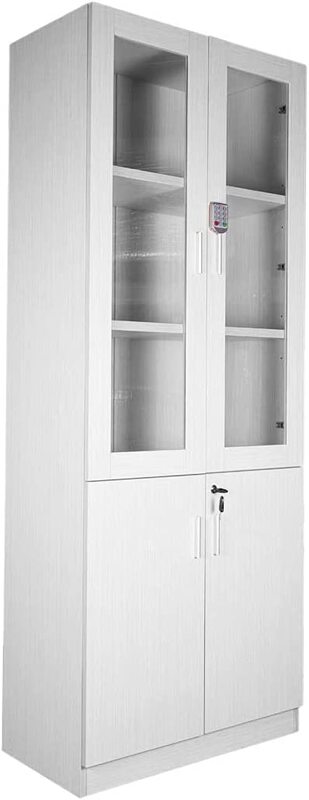 

Mahmayi Carre Full Height Bookshelf with Digital Lock, White