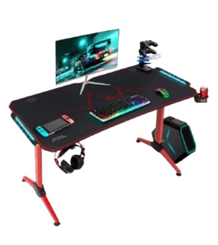 

Mahmayi Contra Gaming Table with Carbon Fiber, AT180H2D, Black