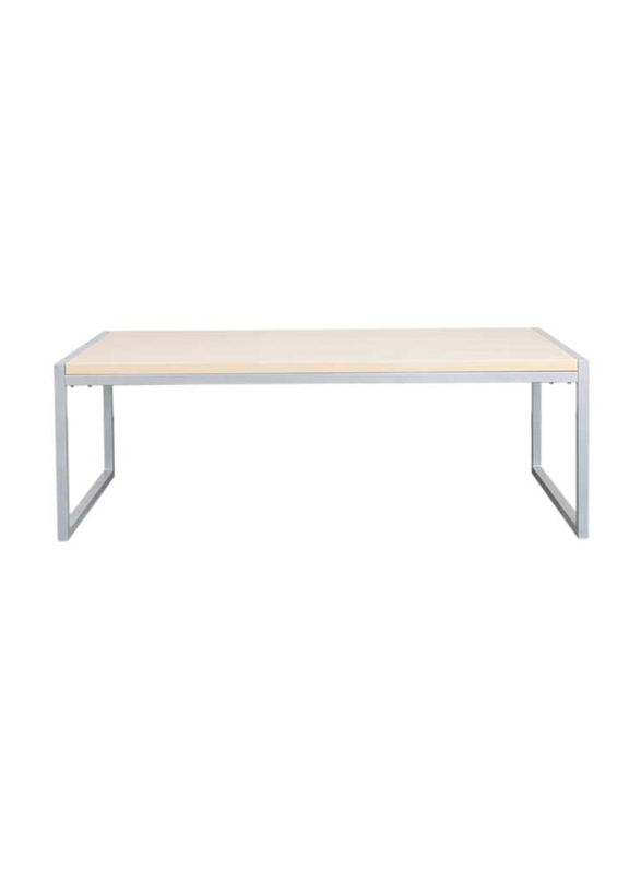 Mahmayi Melamine Cof-120 Coffee Table, White/Brown
