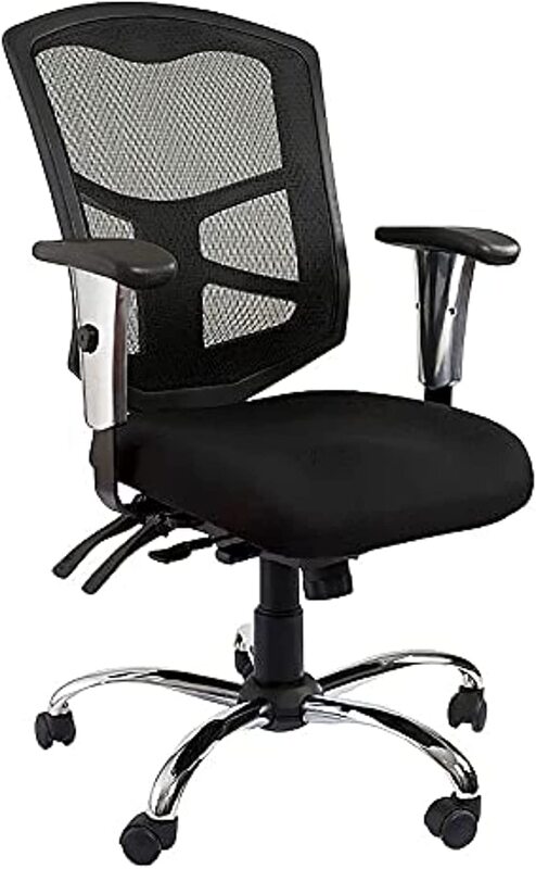 

Mahmayi Cadeira Medium Back Ergonomic Chair, Black