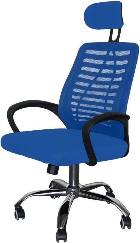 

Mahmayi Sleekline Mesh Task High Back Chair, HY-903, Blue