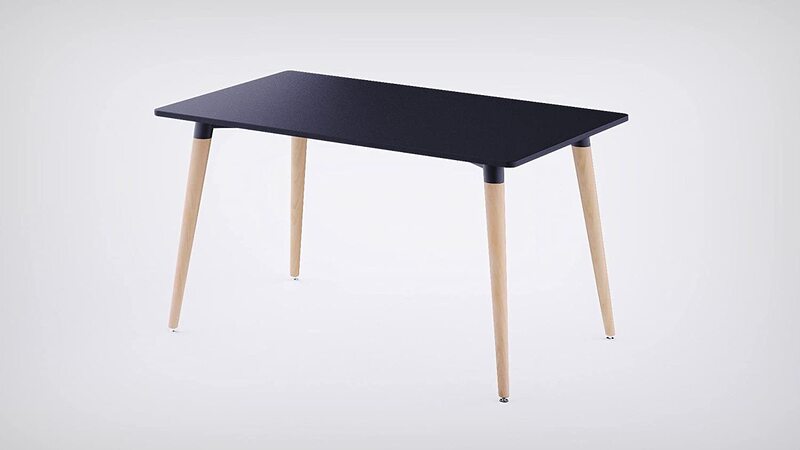 

Mahmayi Simple Modern Design Rectangular Table, Cenare-Table-140x80-BLK, Black