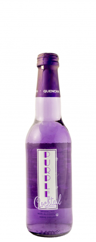 Quencha cocktail drink - Purple 330ml Glass Bottle pack of 24