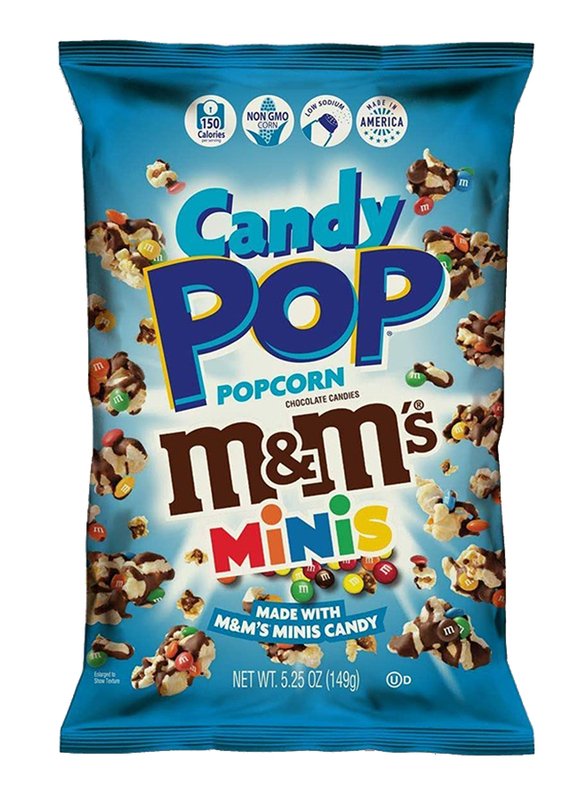 Snax Sational M&M Minis Candy Pop Popcorn, 12 x 149g