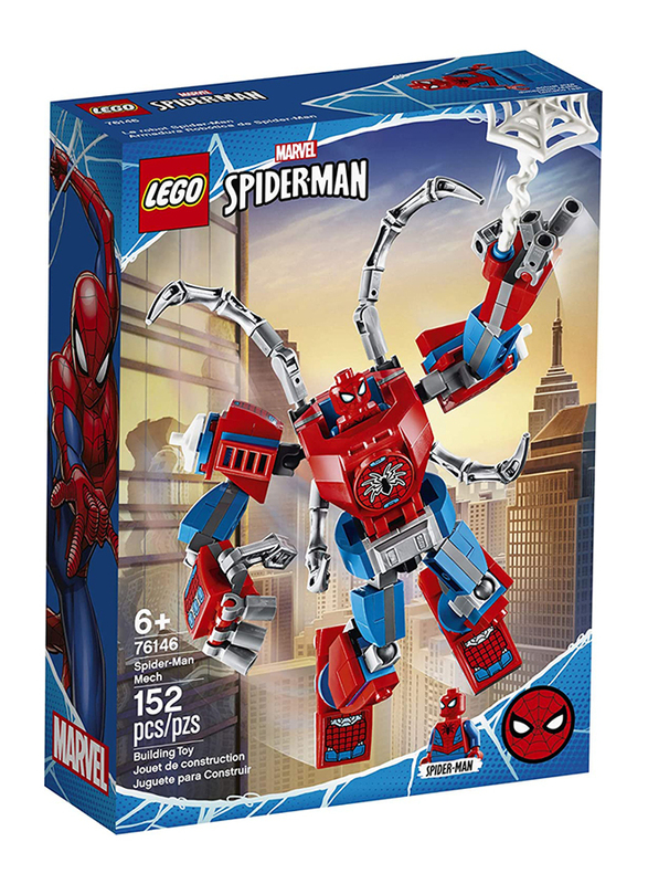 

Lego 76146 Spider-Man Mech Model Building Set, 152 Pieces, Ages 6+