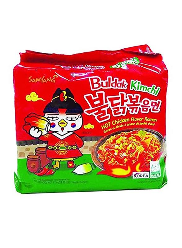 

Samyang Ramen Buldak Kimchi Hot Chicken Flavour Noodles, 135g