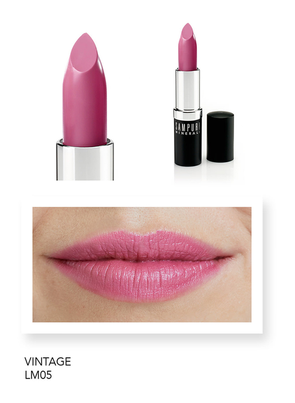 Sampure Minerals Matte Lipstick, 4gm, Vintage, Pink