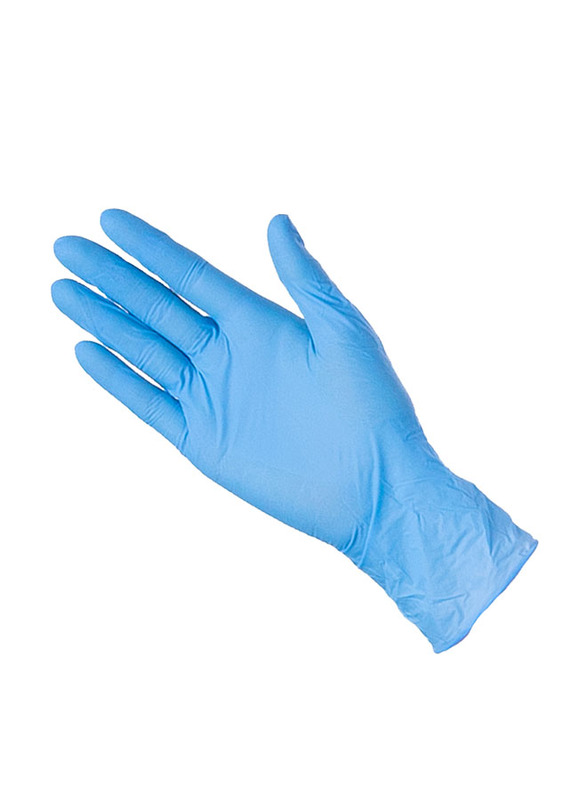 

Palm Disposable Nitrile Powder Free Gloves, Medium, 100 Piece, Blue